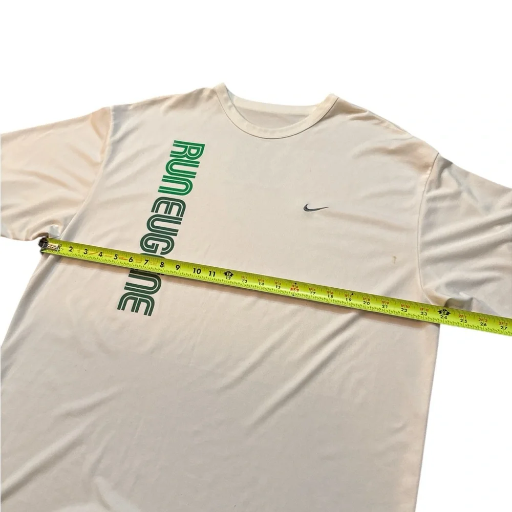 Nike Y2K “Run Eugene” Men’s Dri-Fit White T-Shirt Size XL‎ Double Sided Athletic